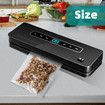Kitchen Vacuum Sealer Fresh Meat Dry Wet Food Saver Storage Machine Sous Vide Heat Packing 80Kpa 120W Countertop Auto UV Airtight Vac Jar with Bags