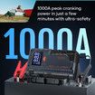 4IN1 Car Jump Starter Pack 12V Portable Tyre Inflator Battery Charger Handheld Power Bank Compact Air Compressor Pump Booster with LED Lights