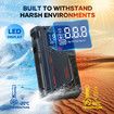 4IN1 Car Jump Starter Pack 12V Portable Tyre Inflator Battery Charger Handheld Power Bank Compact Air Compressor Pump Booster with LED Lights
