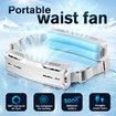 Portable Waist Cooling Fan Personal Wearable Ice Belt Clip Shirt Cooler 3 Speeds USB Powered Rechargeable Battery Air Conditioner for Work Travel