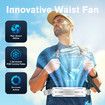 Portable Waist Cooling Fan Personal Wearable Ice Belt Clip Shirt Cooler 3 Speeds USB Powered Rechargeable Battery Air Conditioner for Work Travel