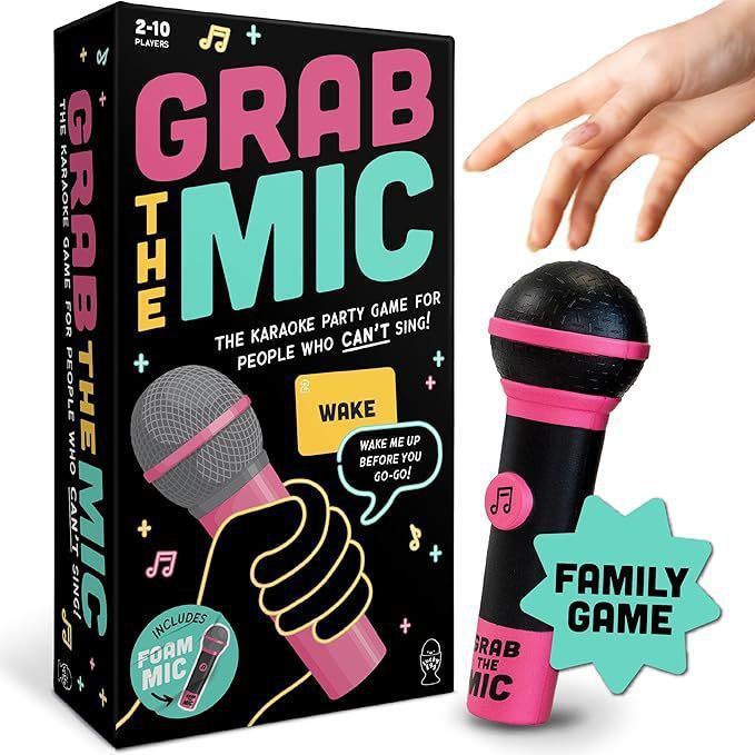 Karaoke Card Game Grab the Mic Family Fun Music Party Board Entertainment 250 Cards Hilarious Night Birthday Celebration