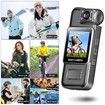 64GB Mini Body Camera Video Recorder, Portable Wearable Hidden Cameras with Clip & Night Vision, Micro Pocket Body Worn Cam for Sport, Home Office