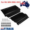For Mitsubishi Triton ML MN 2006-2015 3mm Bash Plate 2Pcs Powder Coated Black HEAVY DUTY