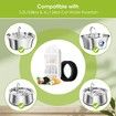 9 Pack Replacement Filters & Replacement Pre-Filter Sponges for Stainless Steel Pet Faountain with Water Level Window for Dog Cat Water Dispenser Bowl