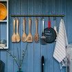 Wooden Spoons for Cooking, 5 Piece Kitchen & Cooking Utensils Set, Wooden Spatula, Slotted & Pasta Spoon, Essential Wooden Utensil Set
