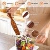5 Pcs Wooden Spurtle Set, Natural Teak Kitchen Utensil Set Heat Resistant Non-Stick Wooden Spoons Tools for Cooking