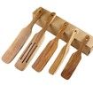 5 Pcs Wooden Spurtle Set, Natural Teak Kitchen Utensil Set Heat Resistant Non-Stick Wooden Spoons Tools for Cooking