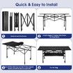 Portable Folding Camping Table Picnic Outdoor Foldable Desk Aluminium with Storage Carry Bag