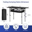 Folding Camping Table Portable Picnic Outdoor Foldable Desk Aluminium with Storage Carry Bag
