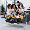 Folding Camping Table Portable Picnic Outdoor Foldable Desk Aluminium with Storage Carry Bag