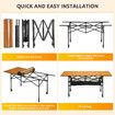 Portable Folding Camping Table Picnic Outdoor Foldable Desk Aluminium with Storage Carry Bag