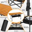 Portable Folding Camping Table Picnic Outdoor Foldable Desk Aluminium with Storage Carry Bag