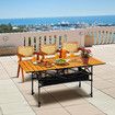 Folding Camping Table Portable Picnic Outdoor Foldable Desk Aluminium with Storage Carry Bag