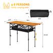 Folding Camping Table Portable Picnic Outdoor Foldable Desk Aluminium with Storage Carry Bag