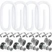 Replacement kit for Above Ground Pools with 8 Pcs Clamps and 4 Replacement Hose Adapter 1.25 Inch Diameter 59 Inch Length Pool Pump Replacement Hose (White)