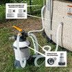 Replacement kit for Above Ground Pools with 8 Pcs Clamps and 4 Replacement Hose Adapter 1.25 Inch Diameter 59 Inch Length Pool Pump Replacement Hose (White)