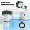 Replacement kit for Above Ground Pools with 8 Pcs Clamps and 4 Replacement Hose Adapter 1.25 Inch Diameter 59 Inch Length Pool Pump Replacement Hose (White)