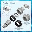 Replacement kit for Above Ground Pools with 8 Pcs Clamps and 4 Replacement Hose Adapter 1.25 Inch Diameter 59 Inch Length Pool Pump Replacement Hose (White)