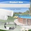 Replacement kit for Above Ground Pools with 8 Pcs Clamps and 4 Replacement Hose Adapter 1.25 Inch Diameter 59 Inch Length Pool Pump Replacement Hose (White)