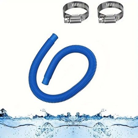 1 Pack Pool Pump Replacement Hose,1.25Inch Diameter, 59 Inch Long Pool Filter Replacement Hoses for Above Ground Pools,Compatible with Intex Pump (Blue)