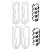 4 Pack Pool Pump Replacement Hose,1.25Inch Diameter, 59 Inch Long Pool Filter Replacement Hoses for Above Ground Pools,Compatible with Intex Pump (White)