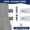 Pool Pump Hose Replacement 4PCS Diameter 3.17cm Filter Compatible Intex Above Ground Swimming Pools Pumps 149cm Long White
