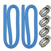 2 Pack Pool Pump Replacement Hose,1.25Inch Diameter, 59 Inch Long Pool Filter Replacement Hoses for Above Ground Pools,Compatible with Intex Pump (Blue)