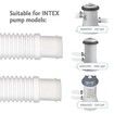 2 Pack Pool Pump Replacement Hose,1.25Inch Diameter, 59 Inch Long Pool Filter Replacement Hoses for Above Ground Pools,Compatible with Intex Pump (White)