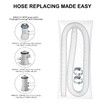2 Pack Pool Pump Replacement Hose,1.25Inch Diameter, 59 Inch Long Pool Filter Replacement Hoses for Above Ground Pools,Compatible with Intex Pump (White)