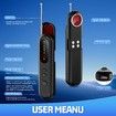 Hidden Camera Detectors and Bug Detector,Rf Detector Camera and Audio Finder,Spy Camera Finder Scan,GPS Tracker Device Detector (Black)