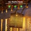 2Pcs Solar Lanterns Outdoor Lights Waterproof Garden Decor, Gifts for Women Mom Grandma, 2 Modes Hanging Solar Lights