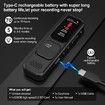 128GB Digital Voice Recorder,3072kbps Portable Recorder Device with Transcription to Text,Audio Recorder with simultaneous Interpretation
