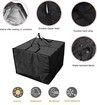 Outdoor Cushion Christmas Storage Bag Square, Patio Furniture Christmas items Storage Bag with Zipper and Handles Color Black