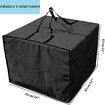 Outdoor Cushion Christmas Storage Bag Square, Patio Furniture Christmas items Storage Bag with Zipper and Handles Color Black