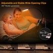 9 LED Rechargeable Book Light for Reading in Bed, Eye Caring 3 Color Temperatures for Book Lovers, Black
