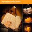 9 LED Rechargeable Book Light for Reading in Bed, Eye Caring 3 Color Temperatures for Book Lovers, Black