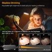9 LED Rechargeable Book Light for Reading in Bed, Eye Caring 3 Color Temperatures for Book Lovers, Black