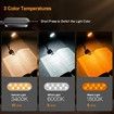 9 LED Rechargeable Book Light for Reading in Bed, Eye Caring 3 Color Temperatures for Book Lovers, Black