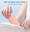 Portable Water Flosser,Travel Water Flosser Picks,Mini Cordless Oral Irrigator Rechargeable Power Dental with Telescopic Water Tank, IPX7 Wateroproof,Pink