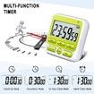Digital Kitchen Timer with Mute/Loud Alarm Switch On/Off Switch, 24 Hour Clock & Alarm, Large LCD Display (Green)