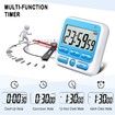 Digital Kitchen Timer with Mute/Loud Alarm Switch On/Off Switch, 24 Hour Clock & Alarm, Large LCD Display (Blue)