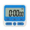 Digital Kitchen Timer with Mute/Loud Alarm Switch On/Off Switch, 24 Hour Clock & Alarm, Large LCD Display (Blue)