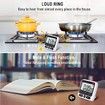 Digital Kitchen Timer with Mute/Loud Alarm Switch On/Off Switch, 24 Hour Clock & Alarm, Large LCD Display (Black)