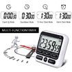 Digital Kitchen Timer with Mute/Loud Alarm Switch On/Off Switch, 24 Hour Clock & Alarm, Large LCD Display (Black)