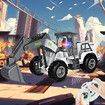Remote Control Excavator Toy with Light,1/30 Scale RC Excavator,4 Channel 27MHz RC Construction Toys Vehicles,Digger Trucks,Gifts for Boys Girls