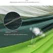 Camping Hammock Outdoor Anti-Rollover Nylon Hammock with Mosquito Net Automatic Quick-Opening Pole Mosquito Net Hammock Hammock(240 * 140cm)Army Green