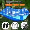 Camping Hammock Outdoor Anti-Rollover Nylon Hammock with Mosquito Net Automatic Quick-Opening Pole Mosquito Net Hammock Hammock(240 * 140cm) Color Blue