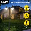 Solar LED Post Light 182cm Outdoor Street Garden Pathway Security Pole Lamp Yard Driveway Patio Energy Powered Pillar Lantern