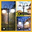 Solar LED Post Light 182cm Outdoor Street Garden Pathway Security Pole Lamp Yard Driveway Patio Energy Powered Pillar Lantern